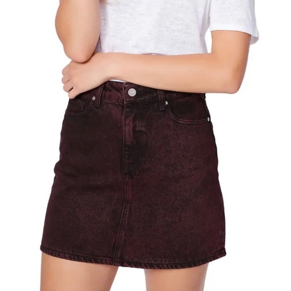 PAIGE Dresses & Skirts - {Paige} Brand New Aideen Denim Skirt in Ruby Acid